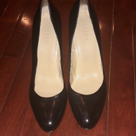 Ralph Lauren black leather pumps - Picture 2 of 5